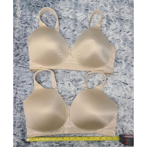 Vanity Fair Women Full Figure Beauty Back Bra Wire Free 38DD SET OF 3 - Picture 2 of 4